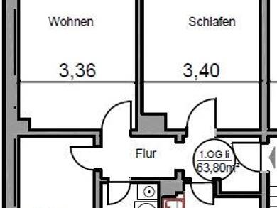 Studio zur Miete 420 € 3 Zimmer 63,8 m² 1. Geschoss Karl-Hawermann-Straße 28c Diekhof Laage 18299