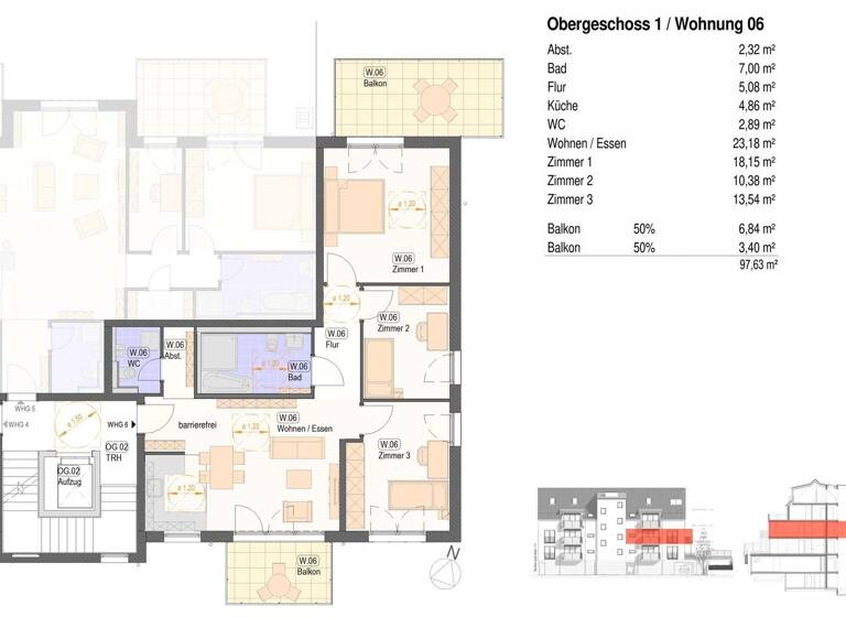 Wohnung zum Kauf provisionsfrei als Kapitalanlage geeignet 619.101 € 4,5 Zimmer 97,7 m² Neckarhausen Nürtingen 72622