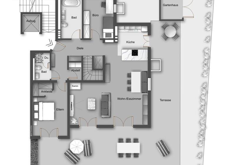 Wohnung zum Kauf 1.055.000 € 4 Zimmer 128 m² EG Neugilching Gilching 82205