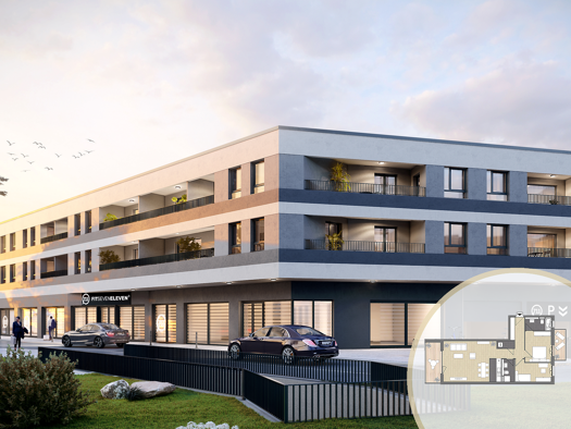 Wohnung zum Kauf - Erstbezug provisionsfrei 510.000 € 3 Zimmer 92,1 m² 2. Geschoss frei ab sofort Im Nex 5 Hattersheim 65795