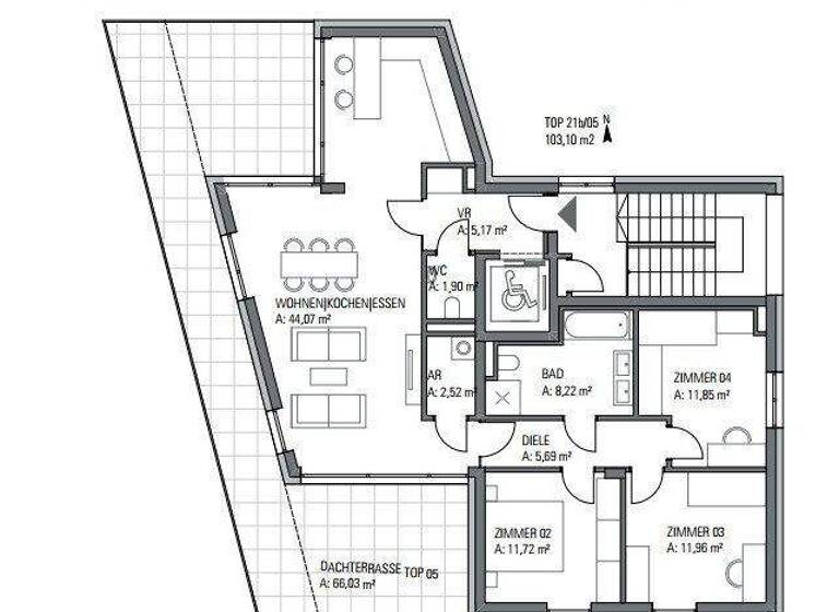 Penthouse zum Kauf - Erstbezug 799.000 € 4 Zimmer 103 m² 2. Geschoss Radegunder Straße Andritz Graz 8045