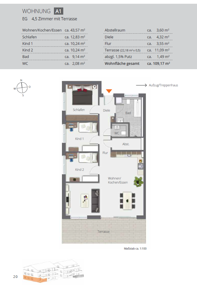 Wohnung zum Kauf provisionsfrei 629.900 € 4,5 Zimmer 109,2 m²<br/>Wohnfläche Friedrichshafen - West 3 Friedrichshafen 88045