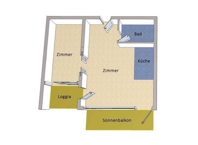 Wohnung zum Kauf 375.000 € 2 Zimmer 43 m² 3. Geschoss frei ab sofort Tiergarten Berlin 10787