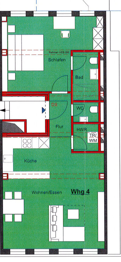 Wohnung zur Miete 1.380 € 2 Zimmer 63 m²<br/>Wohnfläche 2.<br/>Geschoss Neue Vorstadt Stuttgart 70173