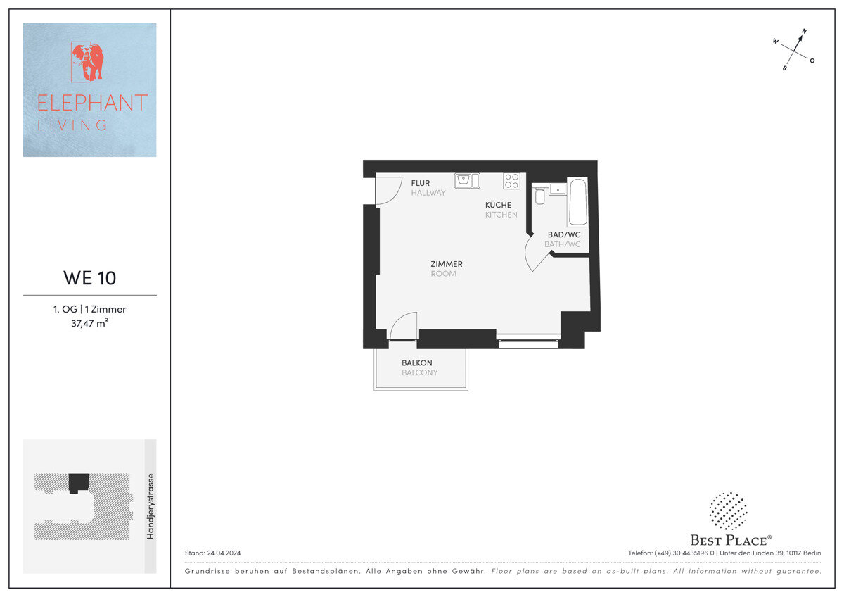 Wohnung zum Kauf provisionsfrei 170.000 € 1 Zimmer 37,5 m²<br/>Wohnfläche 1.<br/>Geschoss Handjerystraße 36 Adlershof Berlin 12489