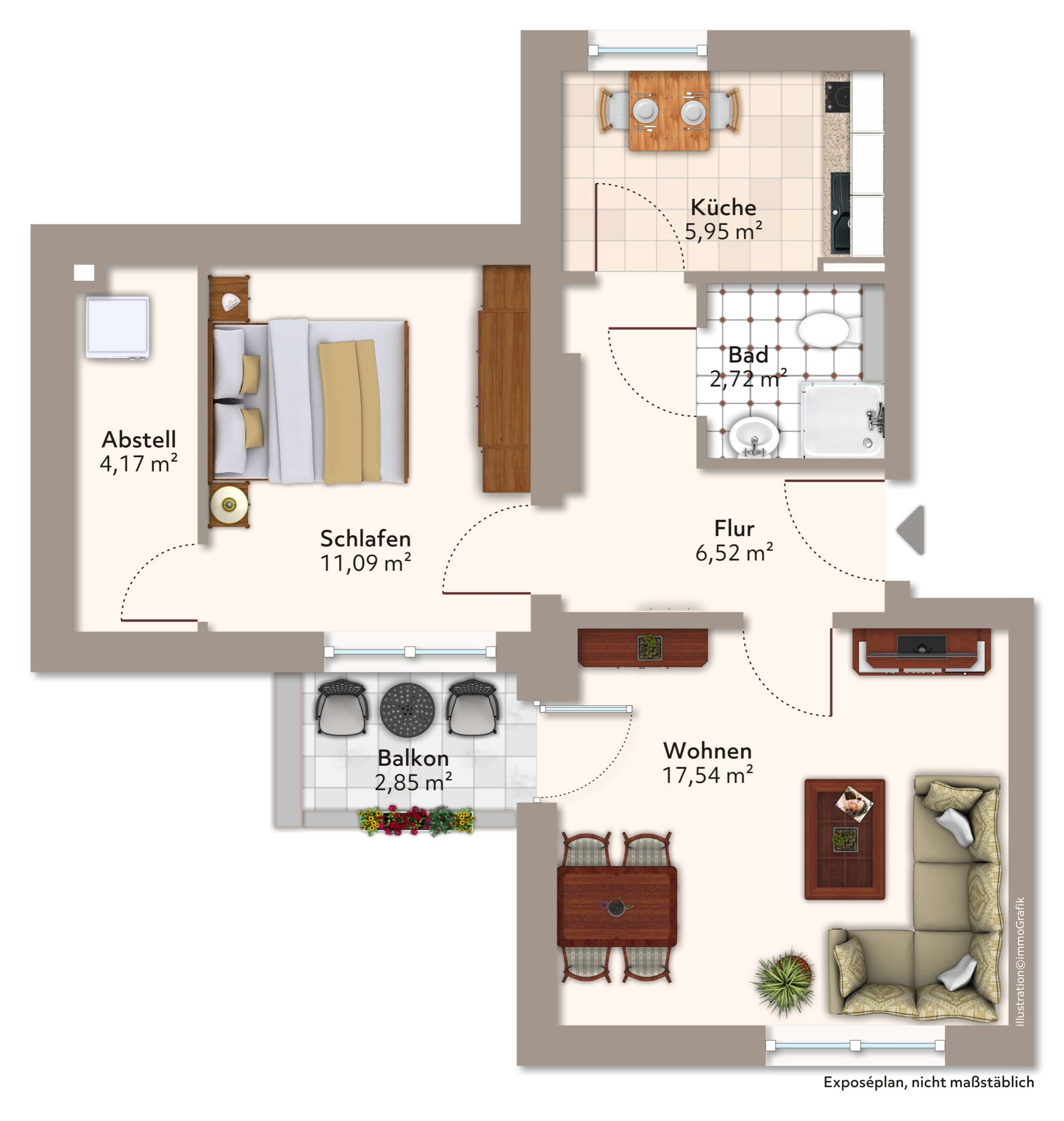 Wohnung zur Miete 400 € 2 Zimmer 50,9 m²<br/>Wohnfläche 3.<br/>Geschoss 01.02.2025<br/>Verfügbarkeit Schillerweg 1 St. Pauli / Alexander-Puschkin-Straße Magdeburg 39108