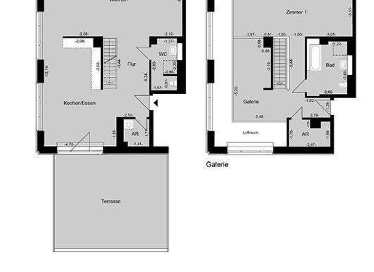 Wohnung zur Miete 3.076 € 2 Zimmer 185,7 m² 3. Geschoss Am Hohen Ufer 5A Mitte Hannover 30159
