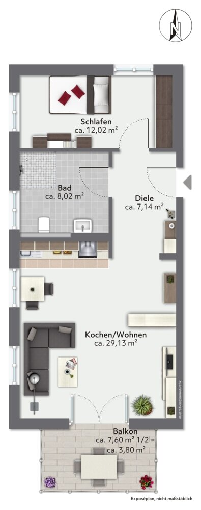 Wohnung zum Kauf 349.000 € 2 Zimmer 60 m²<br/>Wohnfläche 2.<br/>Geschoss Marquartstein Marquartstein 83250