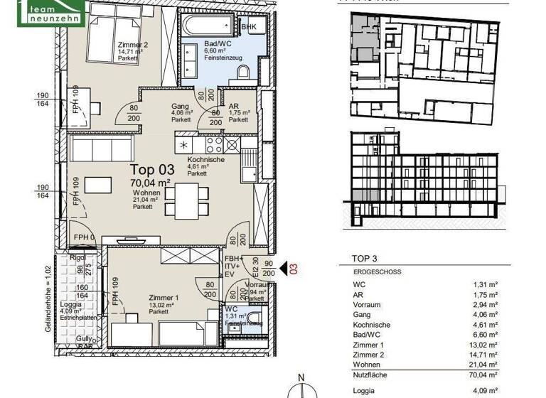 Wohnung zum Kauf - Erstbezug provisionsfrei 480.750 € 3 Zimmer 70 m² EG Ameisgasse 28 Wien 1140