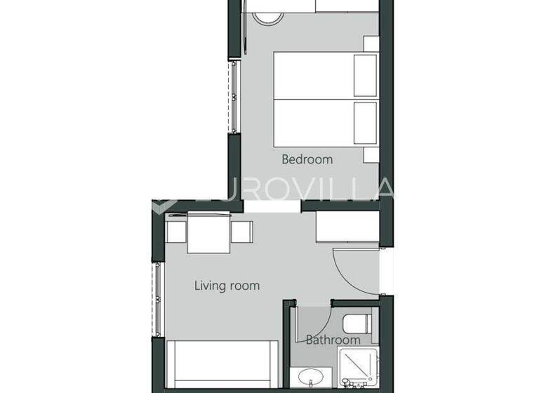 Studio zum Kauf 167.256 € 1 Zimmer 24 m² 1. Geschoss Crikvenica Centar