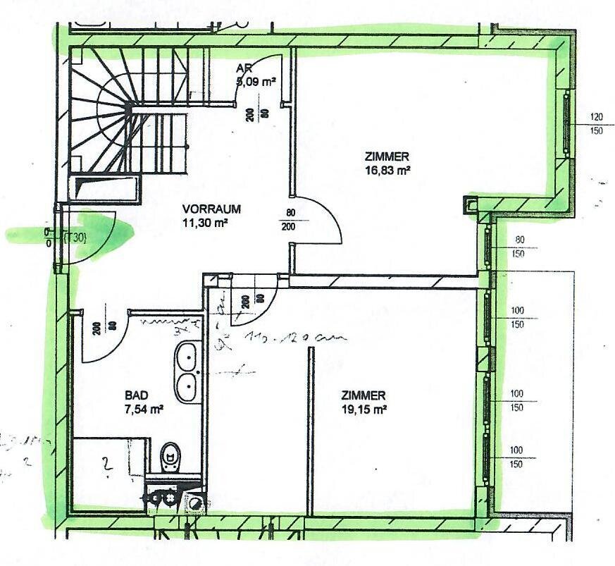 Wohnung zur Miete 2.839 € 5 Zimmer 148 m²<br/>Wohnfläche Seidengasse Wien 1070