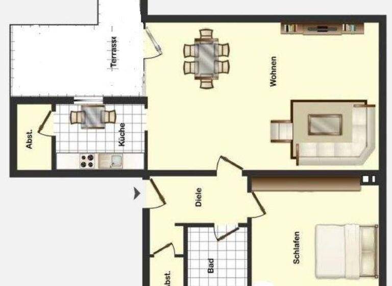 Wohnung zur Miete 850 € 2 Zimmer 67 m² Haan 42781