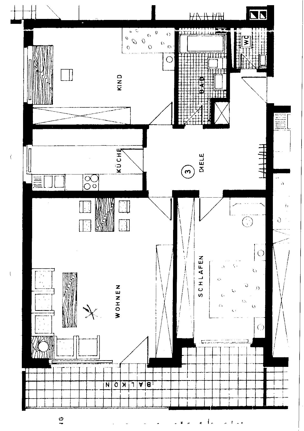 Wohnung zur Miete 700 € 3 Zimmer 96,3 m²<br/>Wohnfläche ab sofort<br/>Verfügbarkeit Rohrackerweg 2 Ettlingen - Kernstadt 2 Ettlingen 76275