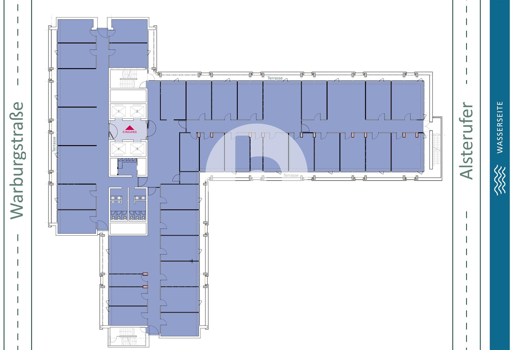 Bürogebäude zur Miete provisionsfrei 25 € 1.140 m²<br/>Bürofläche Rotherbaum Hamburg 20354