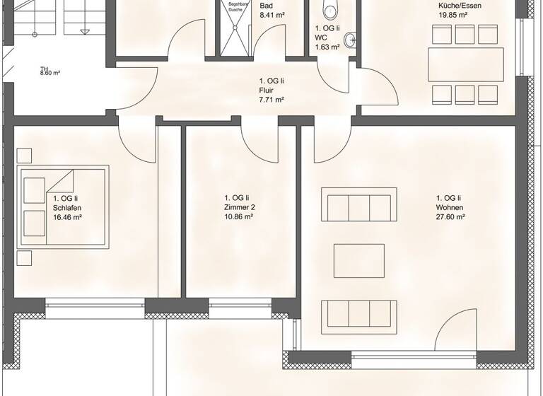 Wohnung zur Miete 756 € 4 Zimmer 108 m² Geschoss 1/2 frei ab 01.06.2026 Mühlhausen Werneck 97440