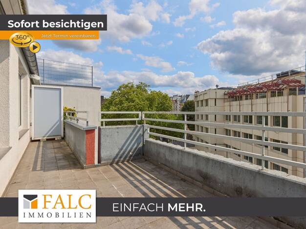 Terrassenwohnung zur Miete 700 € 2 Zimmer 50 m² 4. Geschoss frei ab sofort Wirichsbongardstraße 43 Aachen 52062