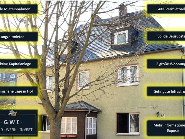 Mehrfamilienhaus zum Kauf 250.000 € 9 Zimmer 205 m² 539 m² Grundstück Innenstadt Hof 95030