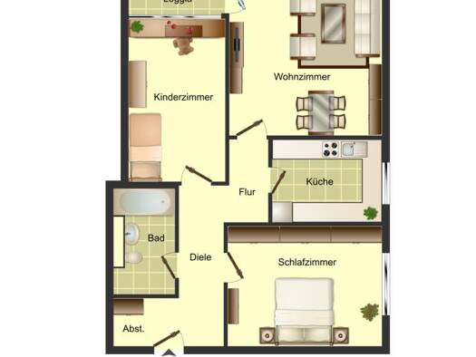 Wohnung zur Miete 992 € 3 Zimmer 76 m² 5. Geschoss frei ab 02.12.2026 Gernsheimer Str. 9 Ostheim Köln 51107