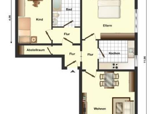 Wohnung zur Miete 420 € 3 Zimmer 70 m² EG frei ab 01.11.2025 Holdorf 49451
