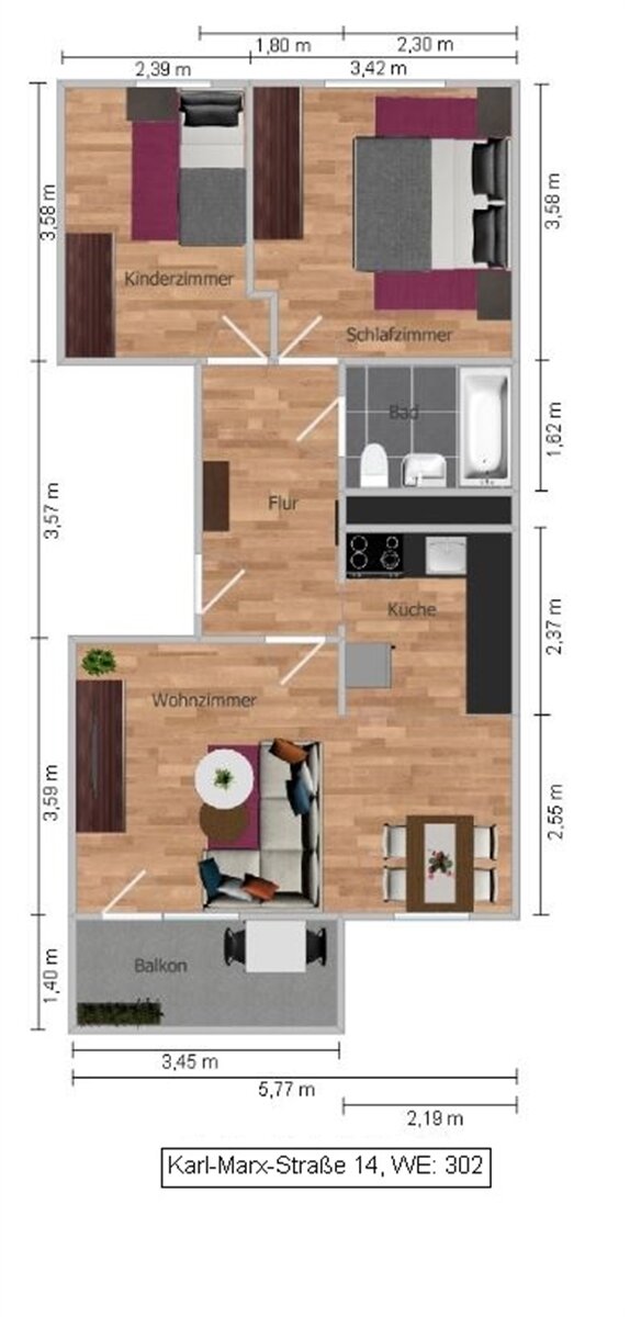 Studio zur Miete 340 € 3 Zimmer 56,6 m²<br/>Wohnfläche 2.<br/>Geschoss Karl-Marx-Straße 14 Spremberg Spremberg 03130