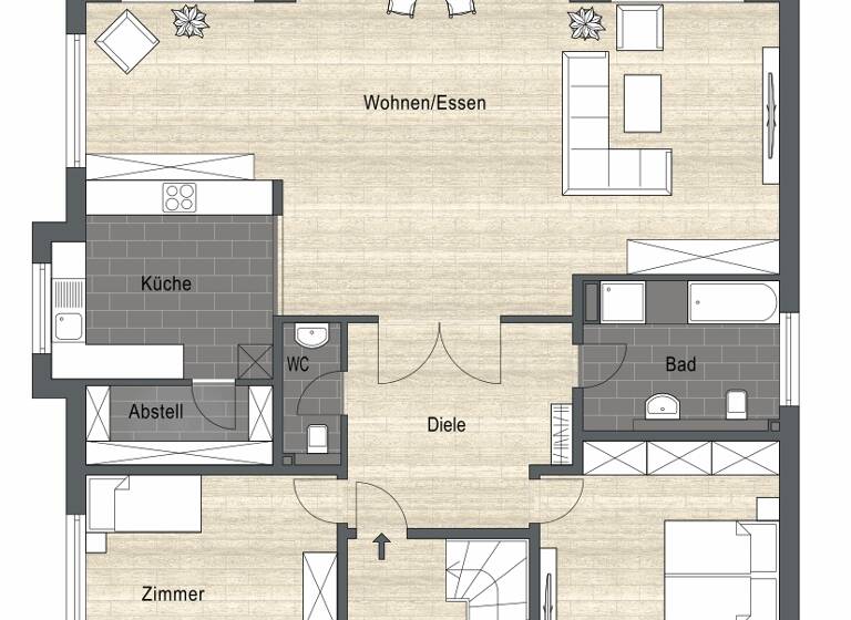 Wohnung zur Miete 1.850 € 3,5 Zimmer 145 m² 1. Geschoss frei ab sofort Maria-Rigel-Str. Sandhofen Mannheim 68307
