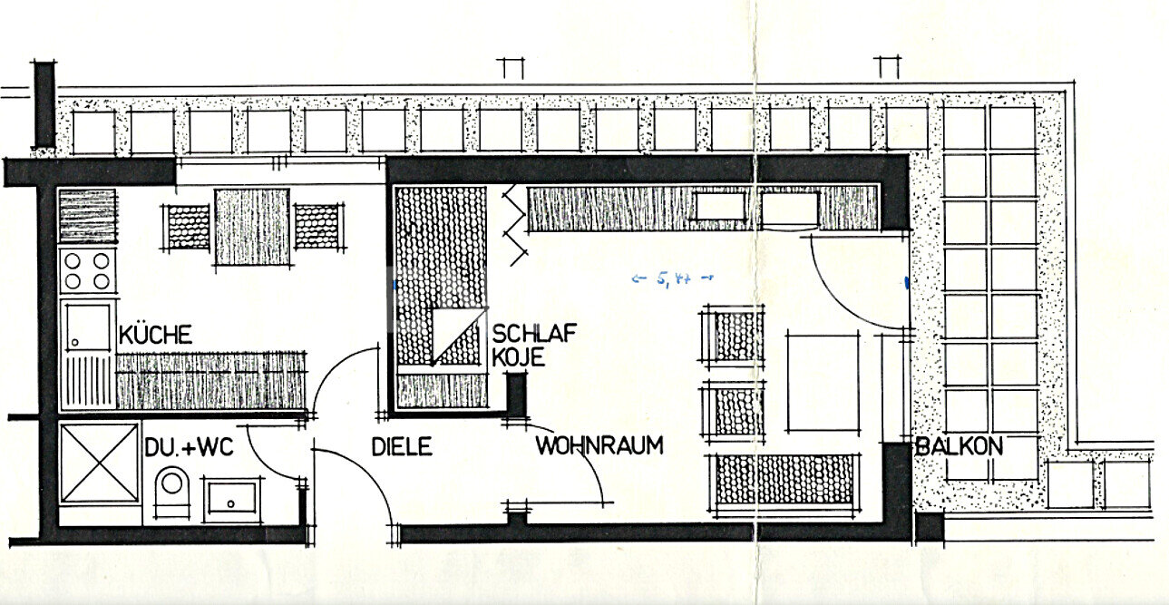 Wohnung zum Kauf 65.900 € 1 Zimmer 38 m²<br/>Wohnfläche 2.<br/>Geschoss Dudweiler - Nord Dudweiler 66125