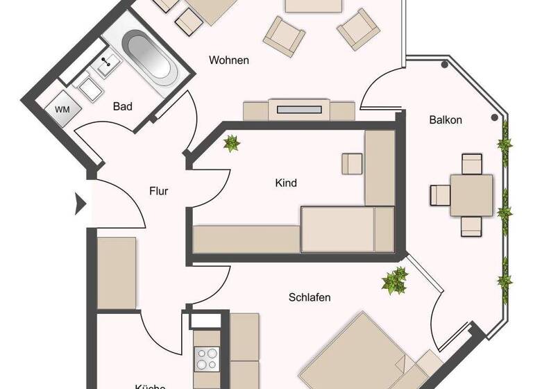 Wohnung zur Miete 603 € 2,5 Zimmer 71,8 m² 2. Geschoss frei ab 01.03.2026 Schwalbachacker 23 Gießen 35398