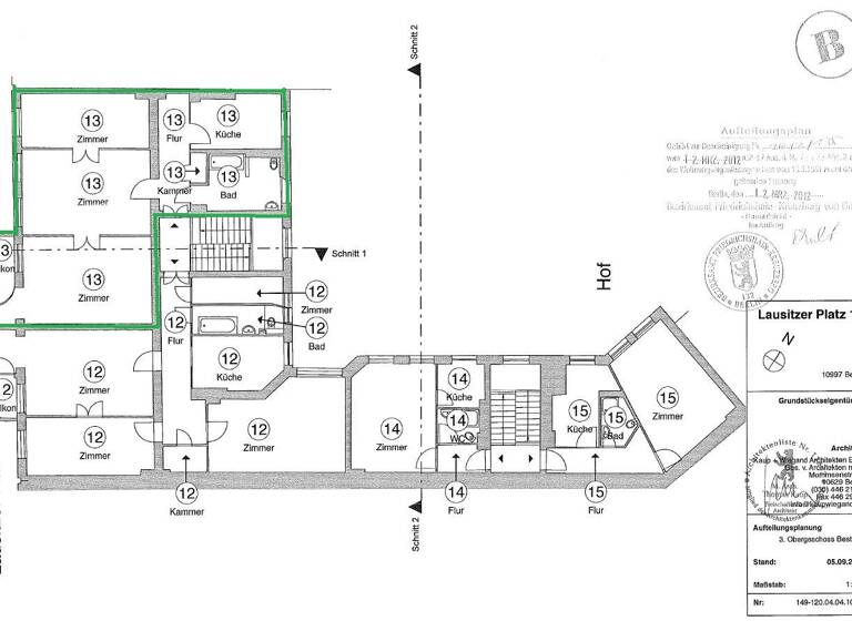 Wohnung zum Kauf 610.000 € 3 Zimmer 95,2 m² 2. Geschoss Kreuzberg Berlin 10997