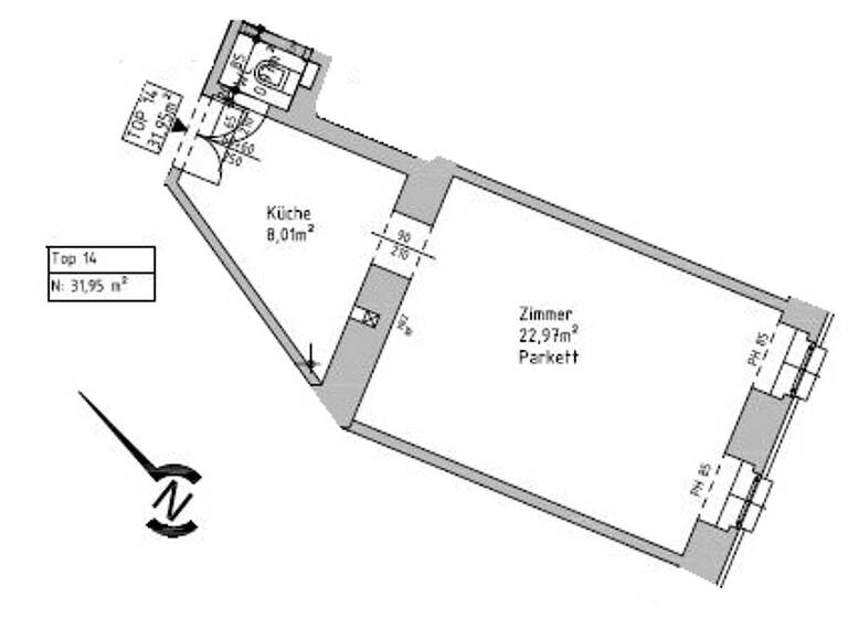 Studio zum Kauf 69.000 € 1 Zimmer 32 m² Wien 1030