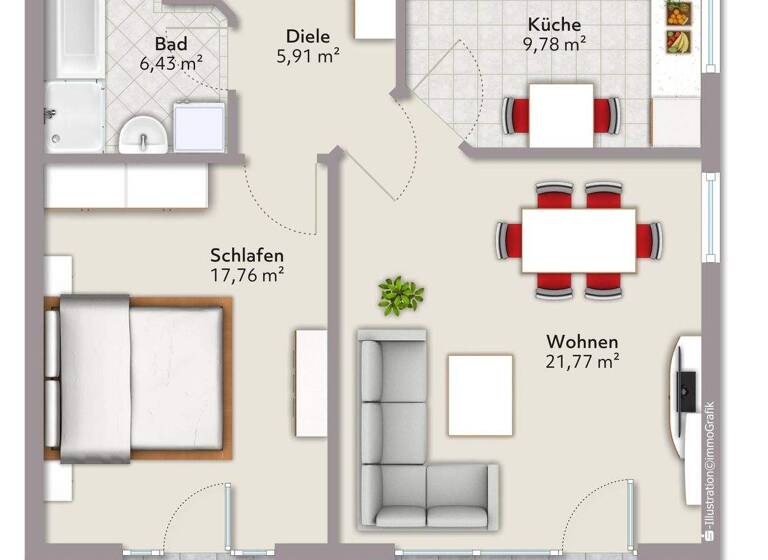 Wohnung zum Kauf 339.000 € 2 Zimmer 78 m² frei ab sofort Wolkersdorf Traunstein 83278