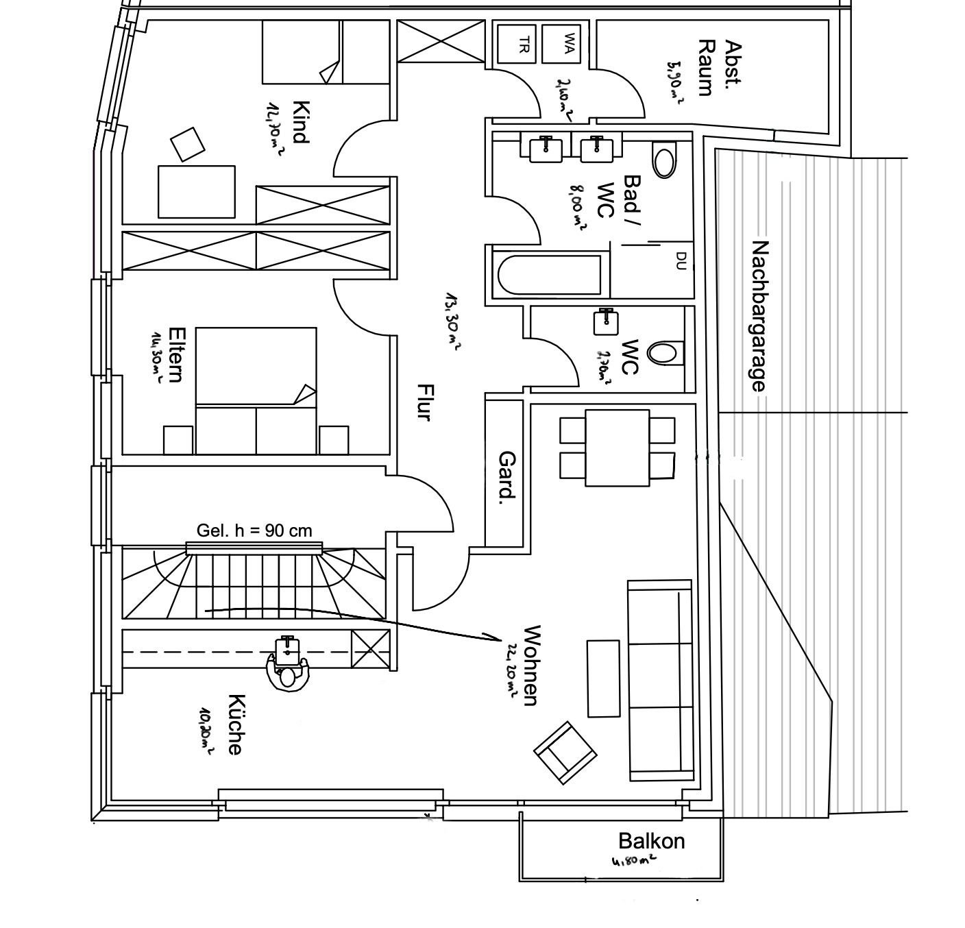 Wohnung zur Miete 1.100 € 3 Zimmer 96 m²<br/>Wohnfläche 1.<br/>Geschoss Haaren Waldfeucht 52525