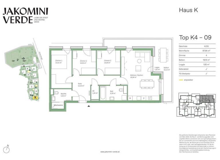 Wohnung zum Kauf - Erstbezug 449.000 € 4 Zimmer 88 m² 4. Geschoss Kasernstraße Jakomini Graz 8010