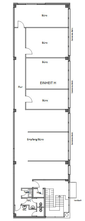 Bürofläche zur Miete provisionsfrei 8,50 € 210 m²<br/>Bürofläche Uedding Mönchengladbach 41066