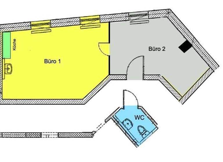 Bürofläche zur Miete provisionsfrei 8,16 € 2 Zimmer 34,3 m² Bürofläche teilbar ab 34,3 m² Radebeul 01445