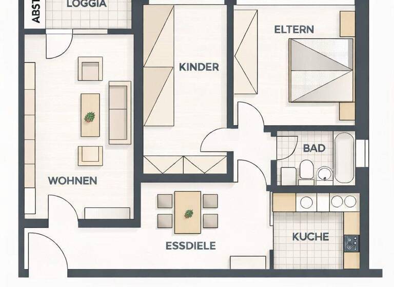 Wohnung zum Kauf 125.000 € 3 Zimmer 83,2 m² 6. Geschoss Horsthausen Herne / Horsthausen 44628