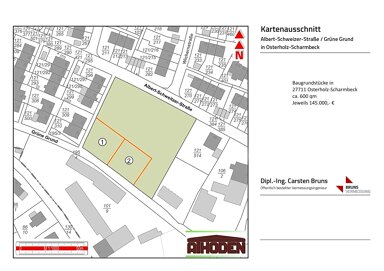 Grundstück zum Kauf provisionsfrei 145.000 € 600 m² Grundstück Grüne Grund Innenstadt Osterholz-Scharmbeck 27711