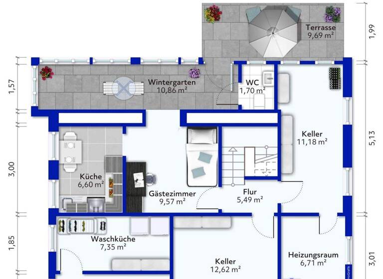 Einfamilienhaus zum Kauf 369.000 € 8 Zimmer 148 m² 869 m² Grundstück Möbisburg-Rhoda Erfurt 99094