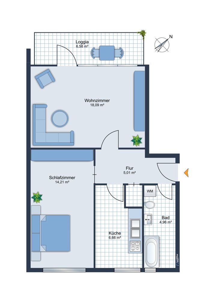 Wohnung zum Kauf 125.000 € 2 Zimmer 53 m²<br/>Wohnfläche 4.<br/>Geschoss Friedrichsfelde Berlin 10319