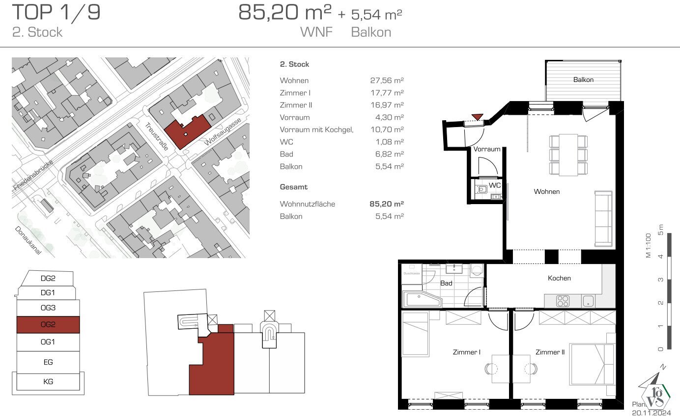 Wohnung zum Kauf 615.000 € 3 Zimmer 85,7 m²<br/>Wohnfläche Wien 1200