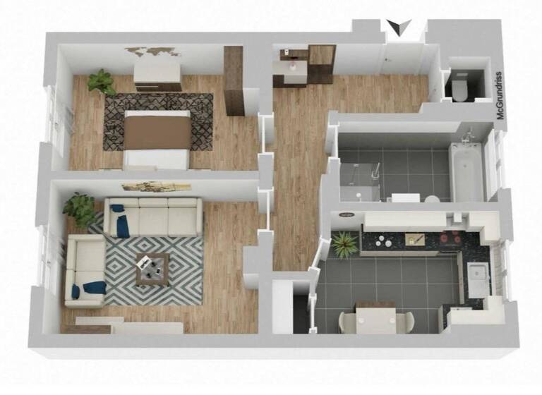 Wohnung zur Miete 1.100 € 2 Zimmer 65 m² EG Thumenberger Weg 17 Erlenstegen Nürnberg 90491