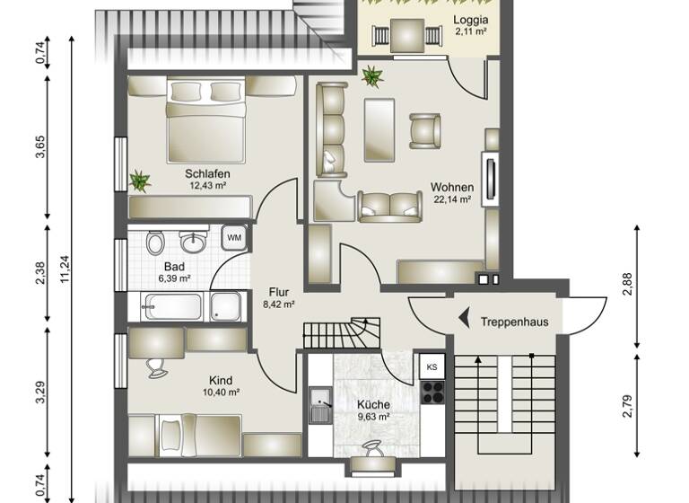 Maisonette zum Kauf 219.000 € 5 Zimmer 91,1 m² 1. Geschoss Bargstedt Harsefeld 21698