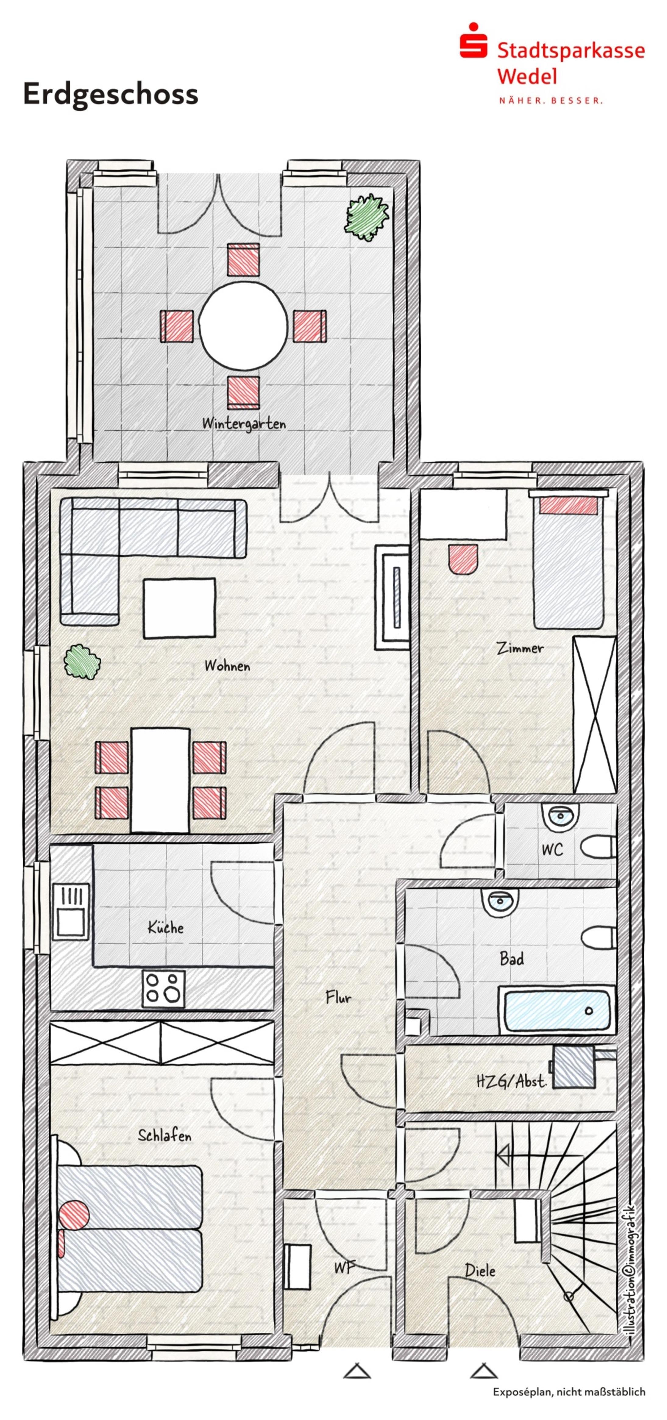 Doppelhaushälfte zum Kauf 435.000 € 4 Zimmer 90 m²<br/>Wohnfläche 500 m²<br/>Grundstück Wedel 22880