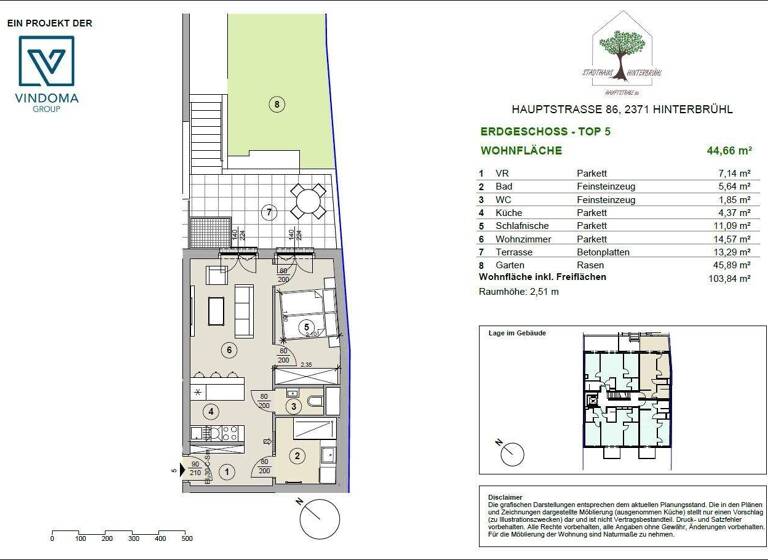 Wohnung zum Kauf 364.000 € 2 Zimmer 44,7 m² Hinterbrühl 2371