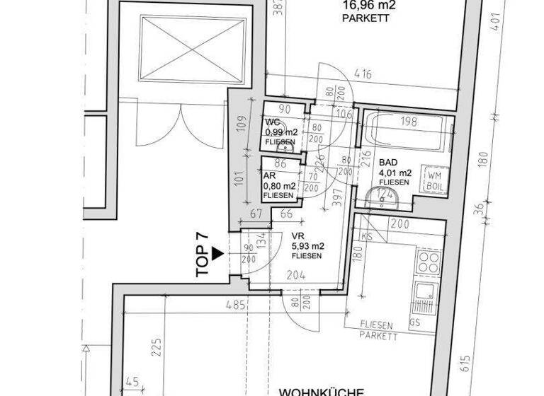 Wohnung zur Miete 866 € 2,5 Zimmer 66,6 m² Hölzlgasse Klosterneuburg 3400