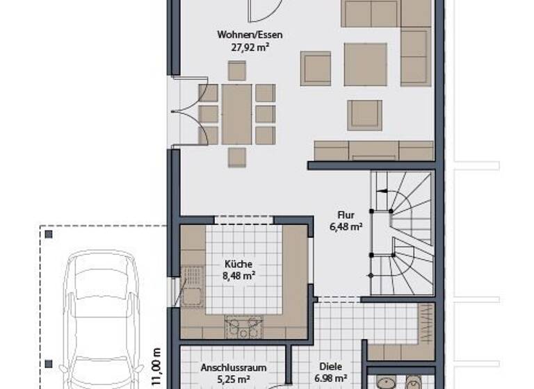 Doppelhaushälfte zum Kauf provisionsfrei 487.462 € 4 Zimmer 125 m² 366 m² Grundstück Feldrennach Straubenhardt 75334