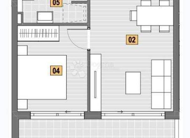 Wohnung zum Kauf 203.073 € 2 Zimmer 52 m² 1. Geschoss Senj