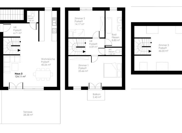 Haus zum Kauf - Erstbezug 469.000 € 4 Zimmer 147,7 m² Achau 2481