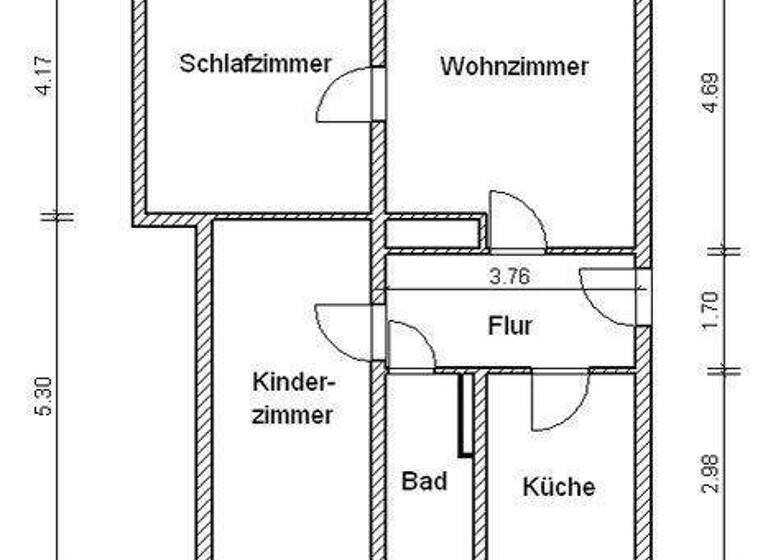 Wohnung zur Miete 453 € 3 Zimmer 61,2 m² 4. Geschoss Pappelallee 22 Alte Neustadt Magdeburg 39106