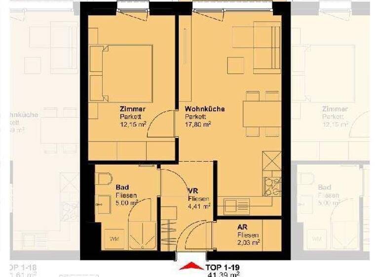 Wohnung zum Kauf - Erstbezug 227.000 € 2 Zimmer 41,4 m² frei ab sofort Gerasdorf 2201