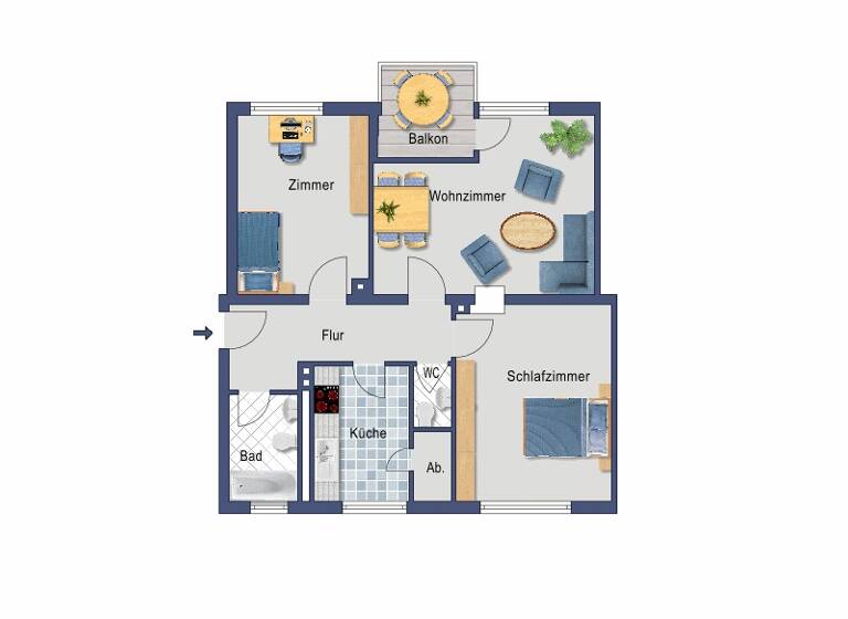 Wohnung zum Kauf provisionsfrei 259.900 € 3 Zimmer 73,4 m² EG Mittelstraße 29 Plittersdorf Bonn 53175